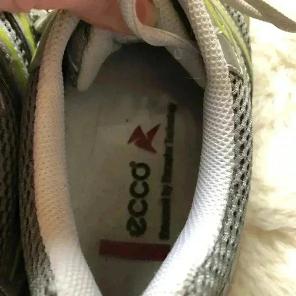 Ecco Silver/Yellow Sneakers Sz 44  EU 10-10.5 US - Picture 14 of 16